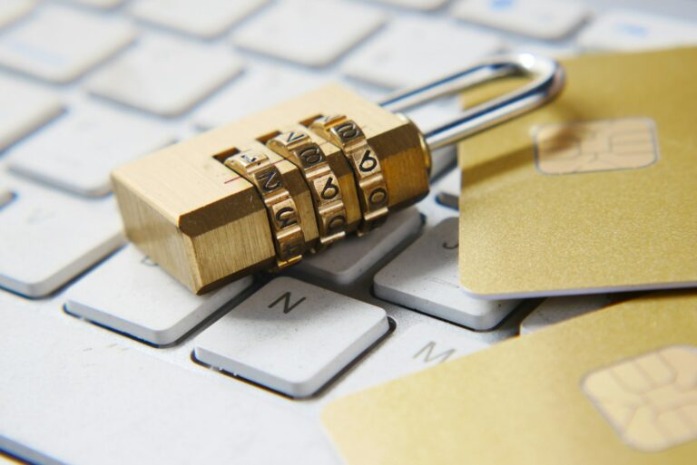 Smartphone showing a padlock icon representing digital privacy and data protection