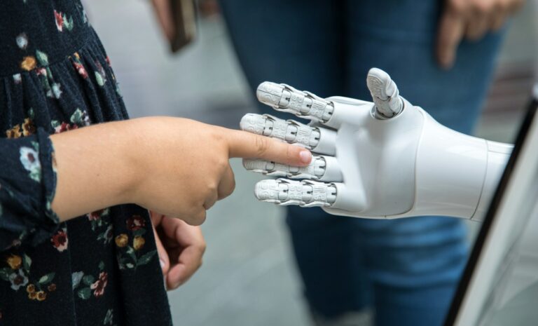 Person using an AI assistant on a laptop at home